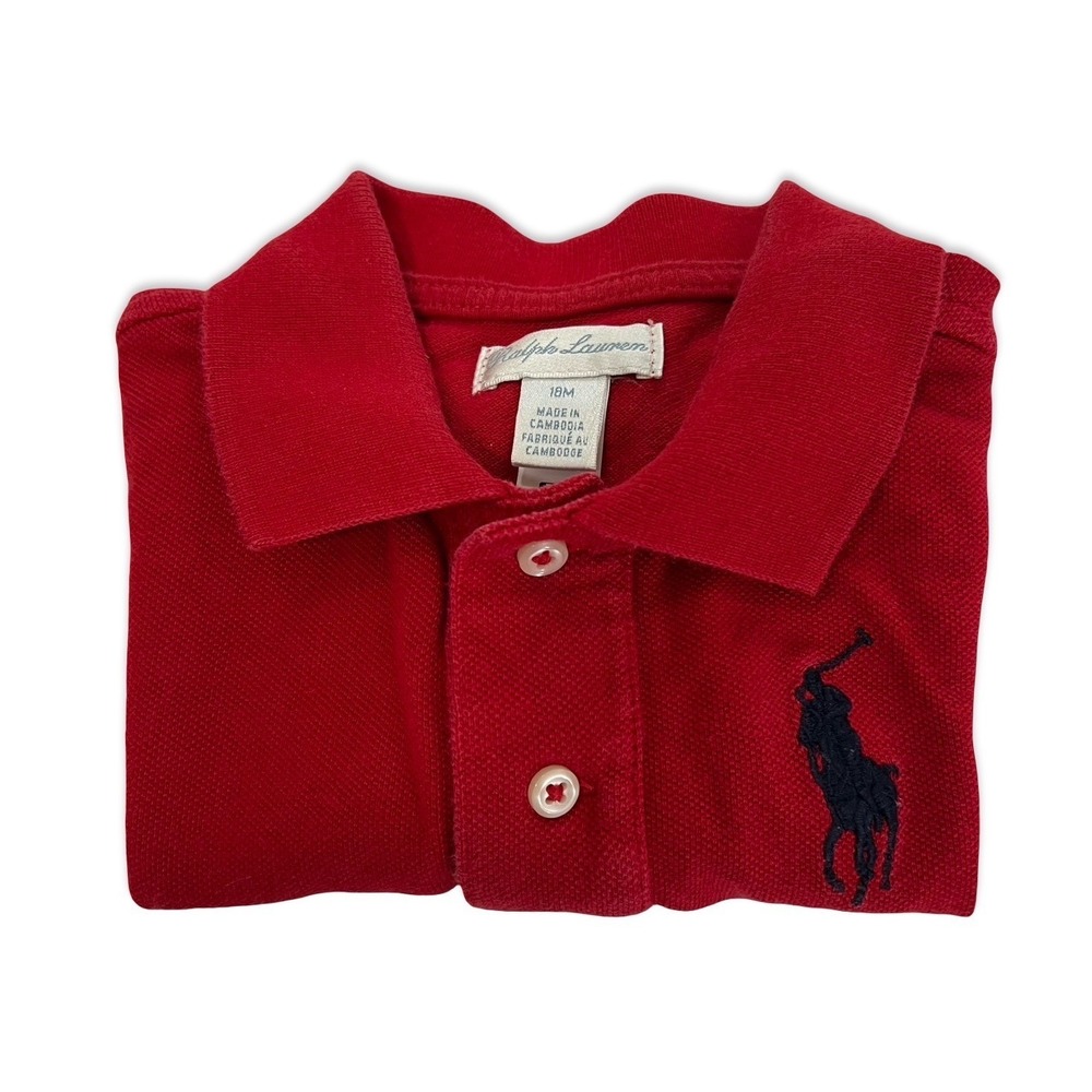 Polo Ralph Lauren Boys Red Big Pony Short Sleeve Polo Shirt 18M
